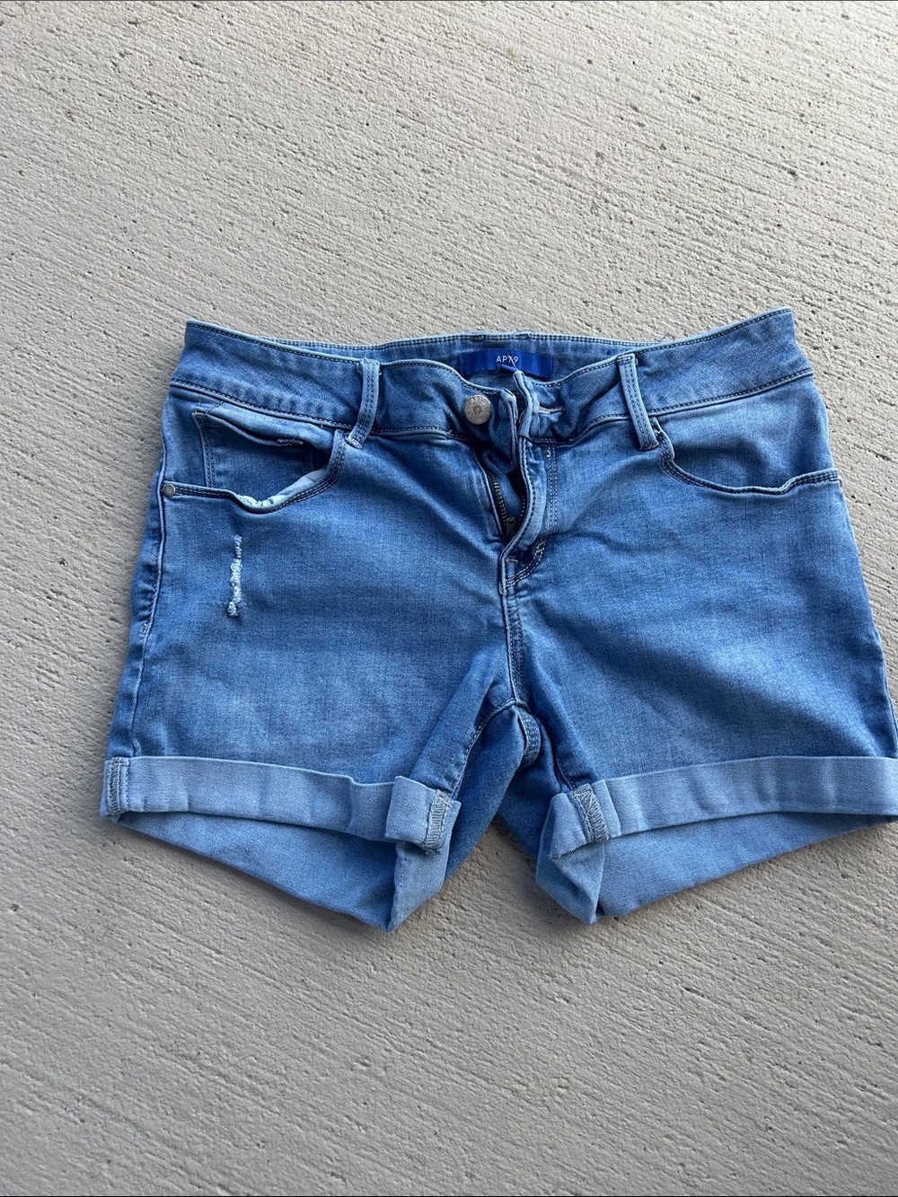 Apt. 9 Light Blue Rolled Hem Denim Shorts